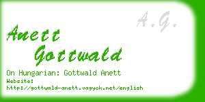 anett gottwald business card